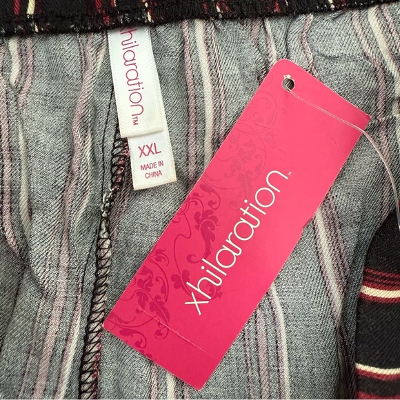 Women’s Xhiliration Target Striped Tie Front Pants Pockets Plus Size XXL - Picture 12 of 16